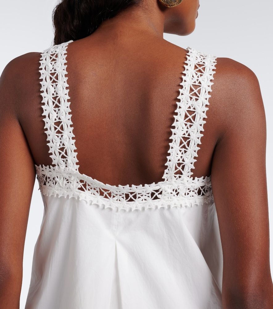 Vestido corto Veda de algodón con croché - Posse - Modalova