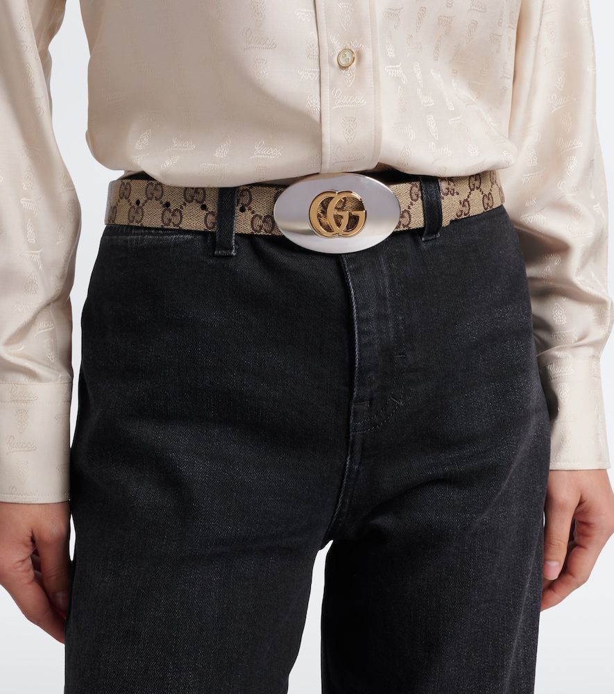Gucci Gürtel Double G aus Canvas - Gucci - Modalova
