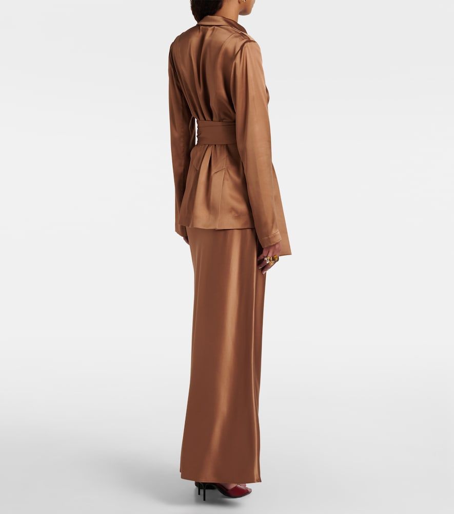 Archer double-breasted silk satin blazer - Joseph - Modalova
