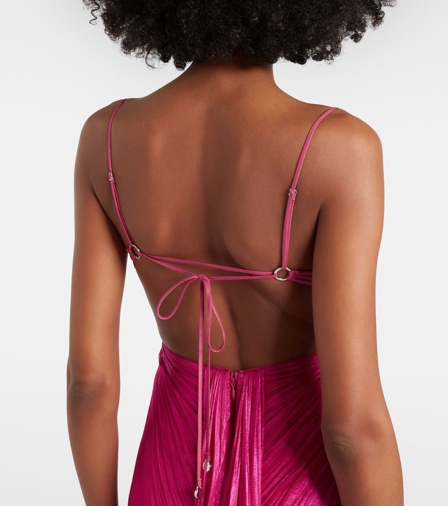 Vestido de fiesta Lupita de seda drapeado - Maria Lucia Hohan - Modalova