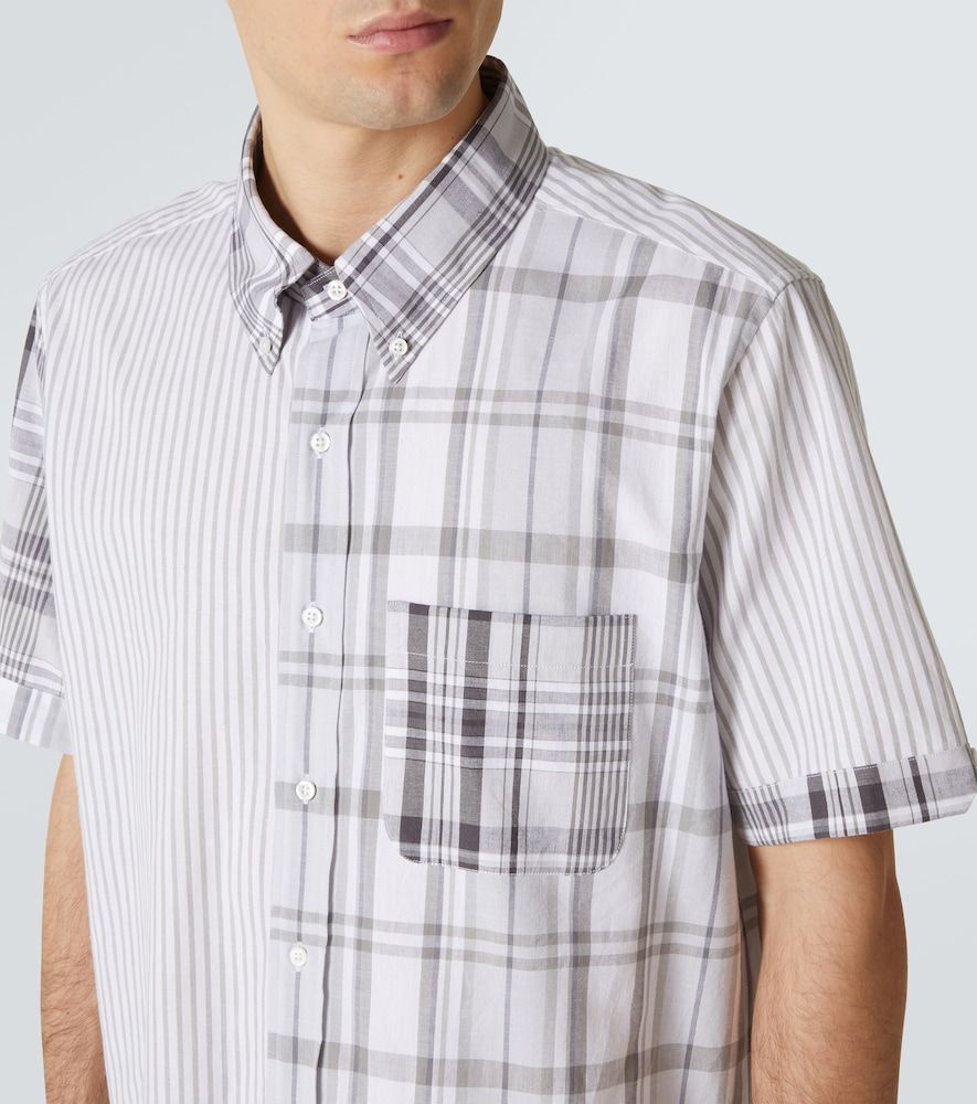 Camicia patchwork in cotone a righe - Thom Browne - Modalova