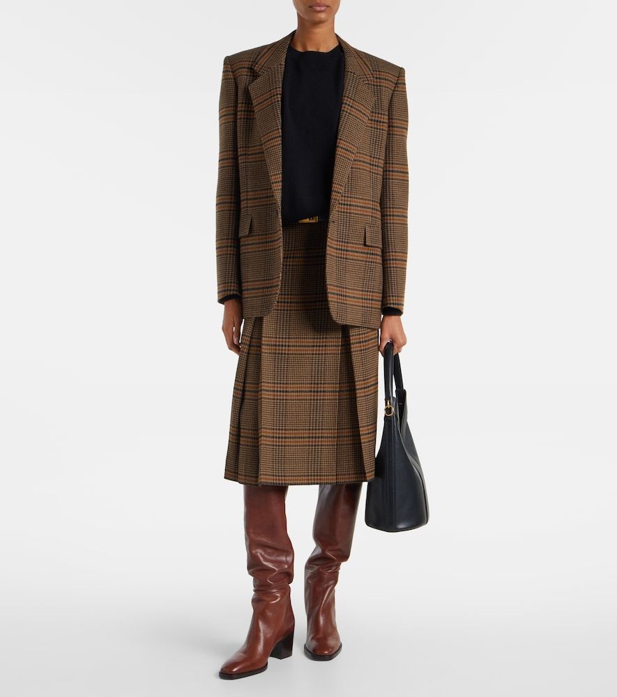 Odeon leather over-the-knee boots - Saint Laurent - Modalova