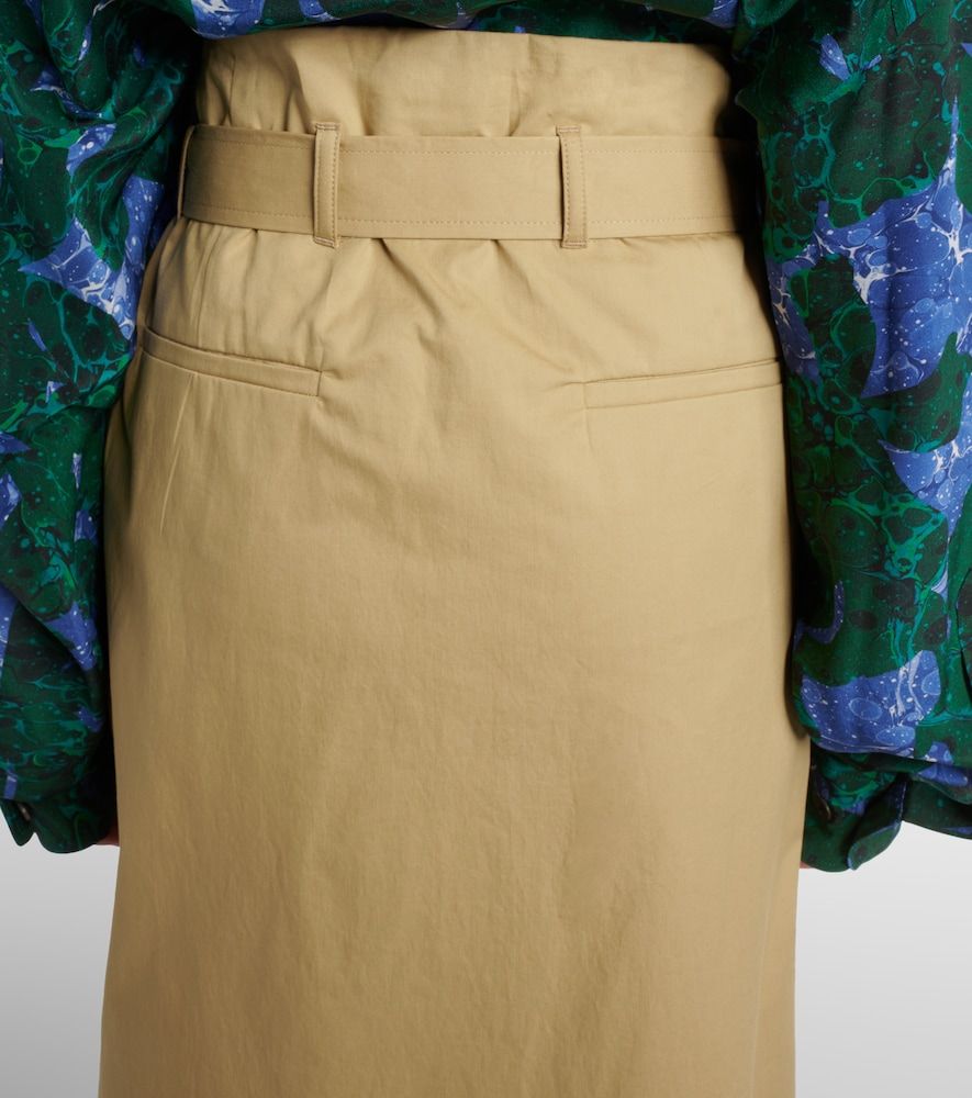 Falda midi de algodón plisada - Dries Van Noten - Modalova