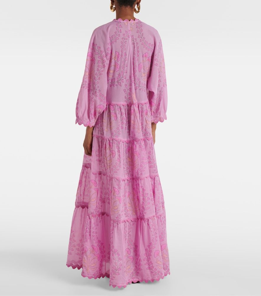 Vestido largo de algodón estampado - Juliet Dunn - Modalova