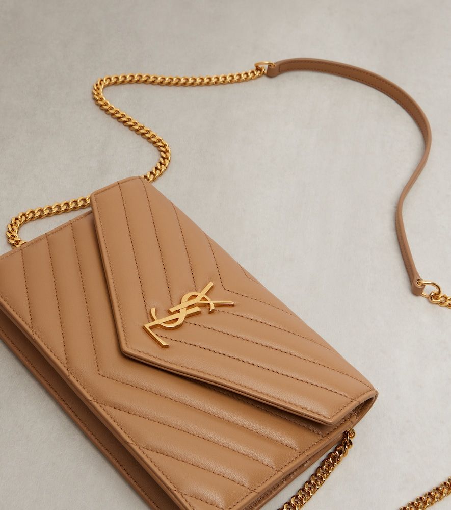 Cassandre Envelope matelasse leather wallet on chain - Saint Laurent - Modalova