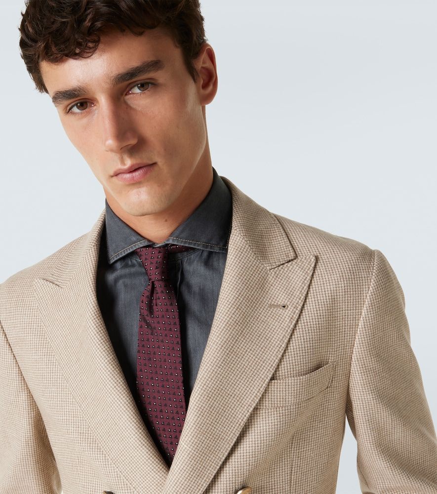 Cravatta in jacquard di seta - Brunello Cucinelli - Modalova