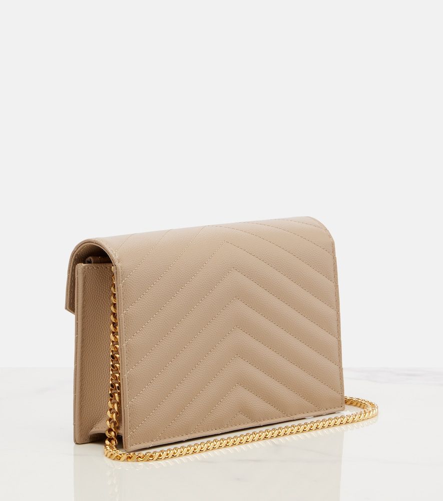 Cassandre matelasse envelope leather wallet on chain - Saint Laurent - Modalova