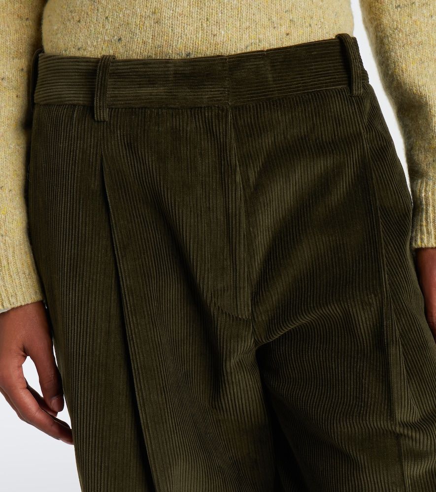 Róhe Pantalones anchos de pana de algodón plisados - Rohe - Modalova