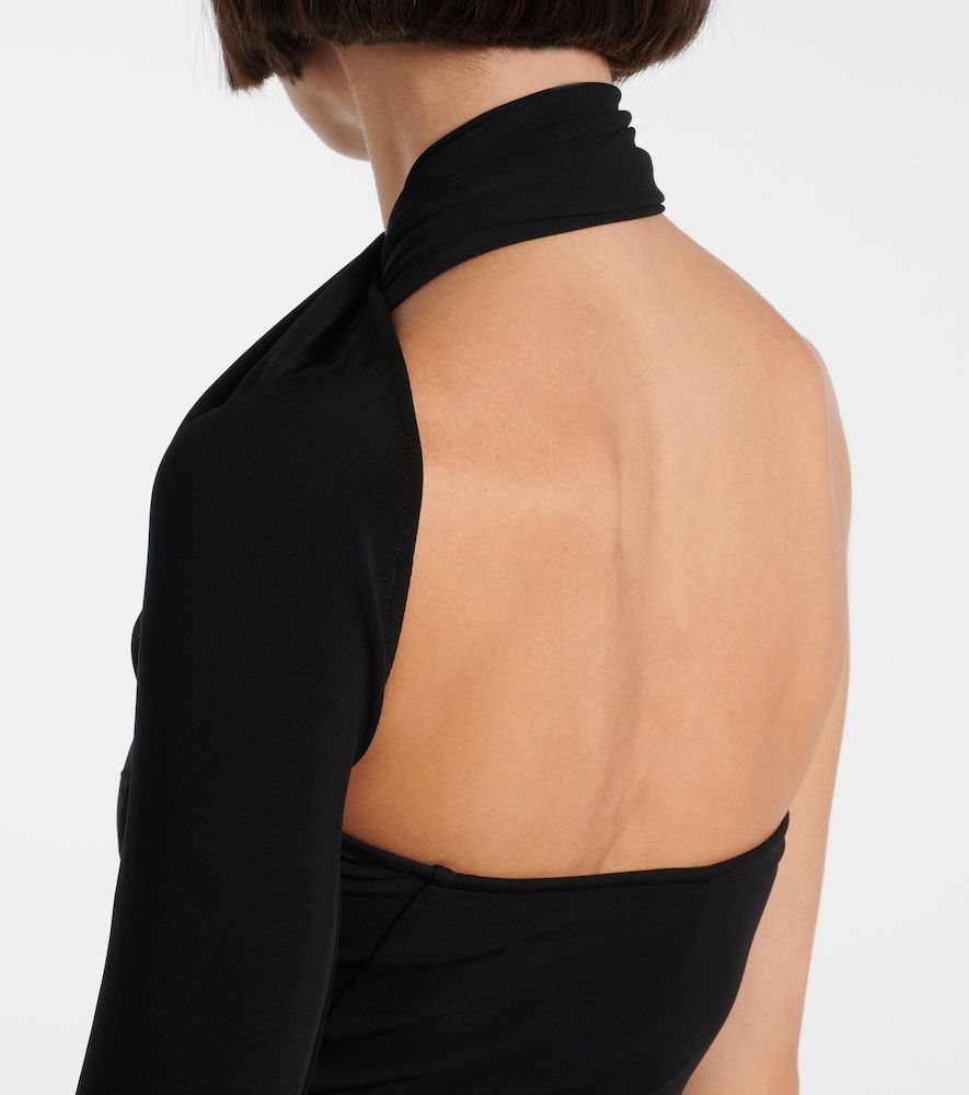 Courrèges Abito lungo monospalla in crêpe - Courreges - Modalova
