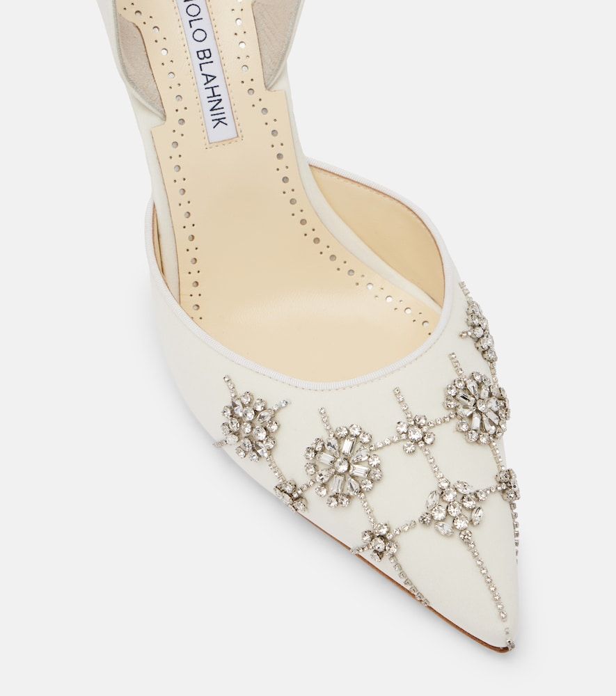 Slingback-Pumps Ralyne 90 aus Crêpe de Chine - Manolo Blahnik - Modalova