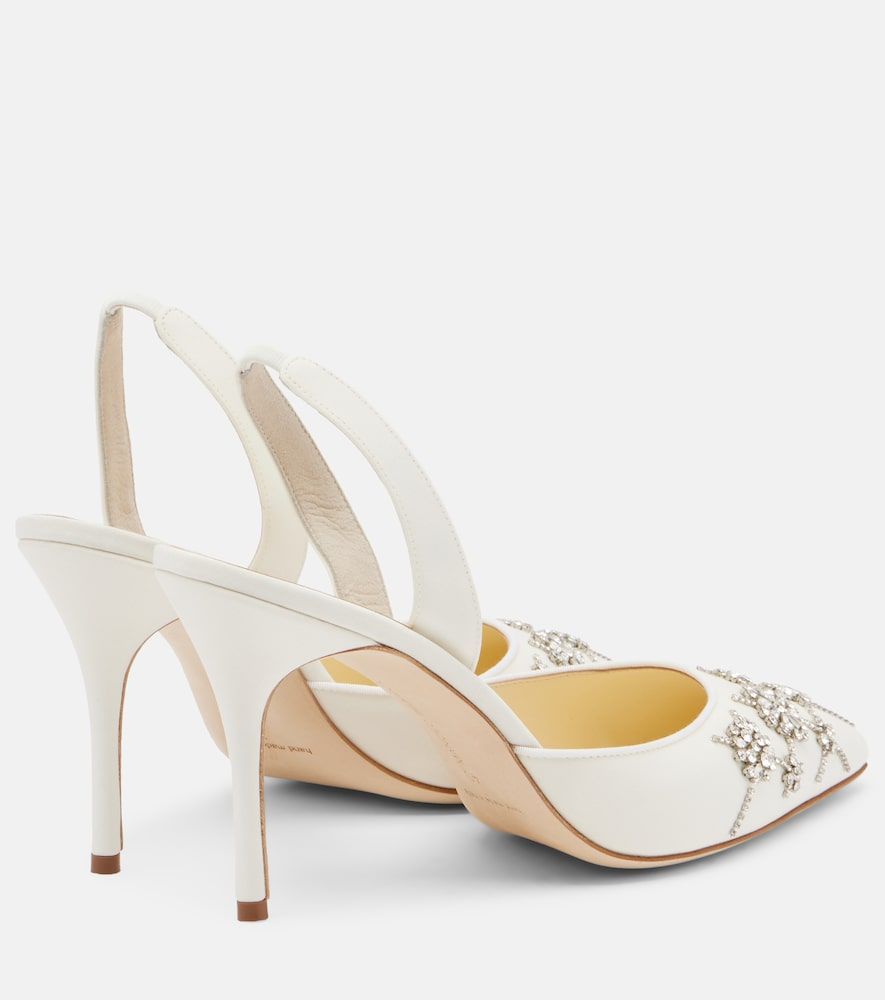 Slingback-Pumps Ralyne 90 aus Crêpe de Chine - Manolo Blahnik - Modalova