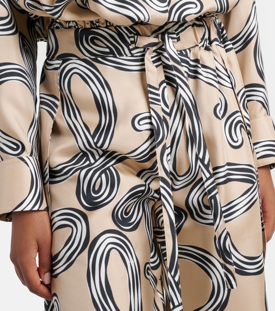 Paula's Ibiza Anagram silk wide-leg pants - Loewe - Modalova