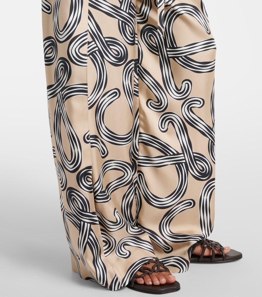 Paula's Ibiza Anagram silk wide-leg pants - Loewe - Modalova