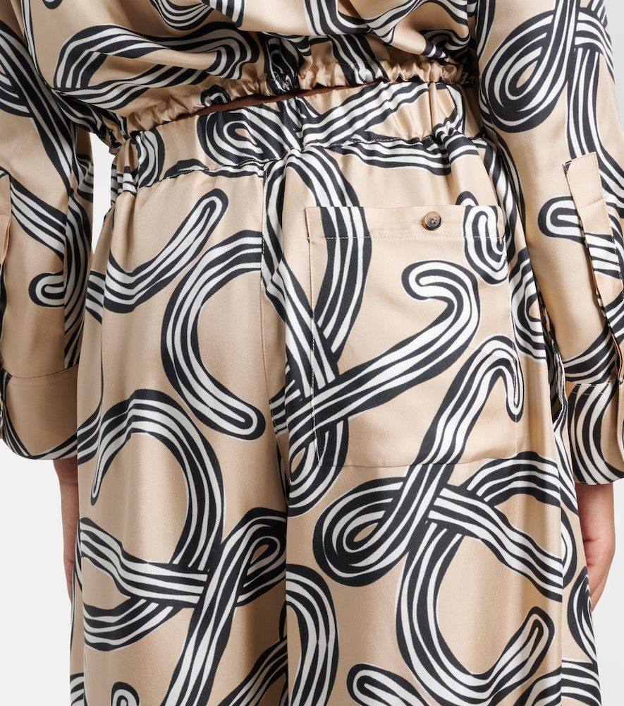 Paula's Ibiza Anagram silk wide-leg pants - Loewe - Modalova