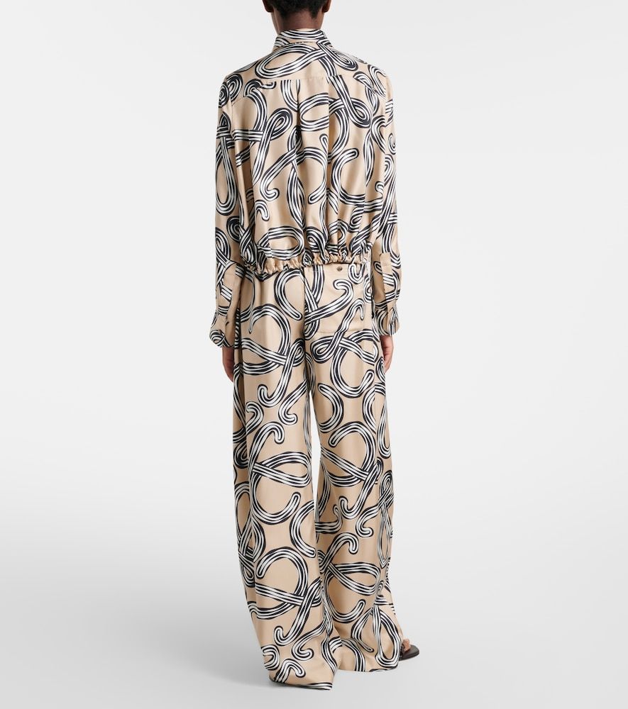 Paula's Ibiza Anagram silk wide-leg pants - Loewe - Modalova