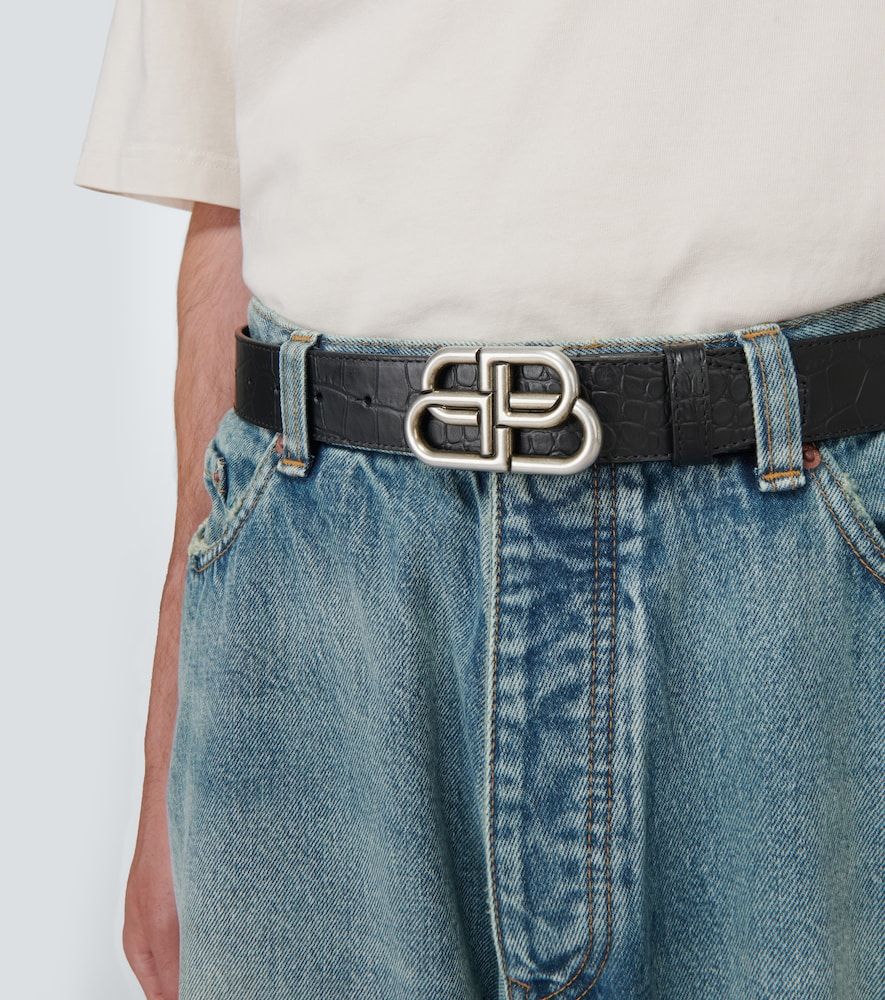Cintura BB Large in pelle - Balenciaga - Modalova