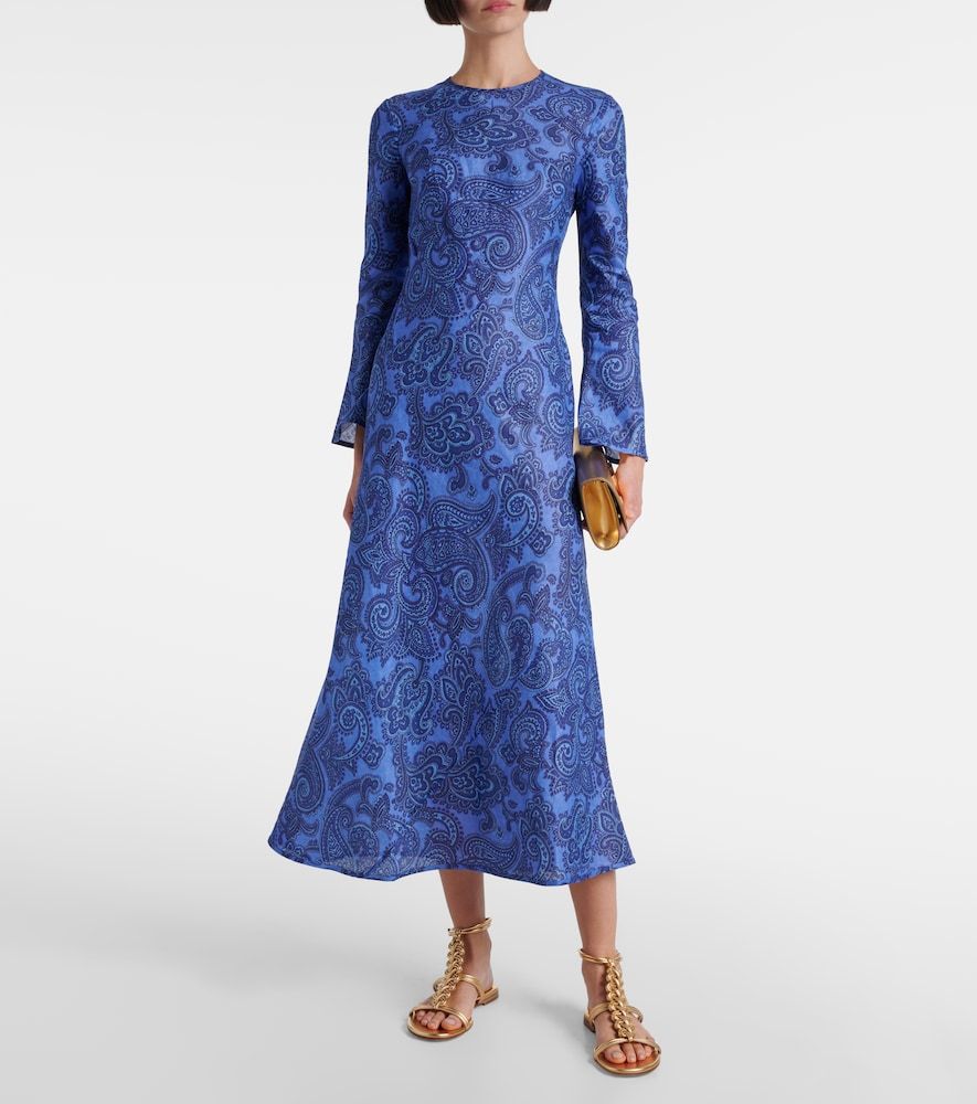 Vestido largo Ottie Bias de lino con paisley - Zimmermann - Modalova