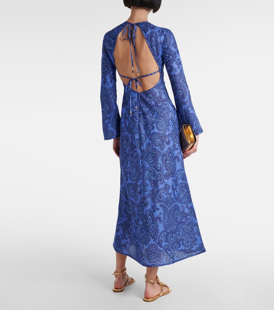Vestido largo Ottie Bias de lino con paisley - Zimmermann - Modalova