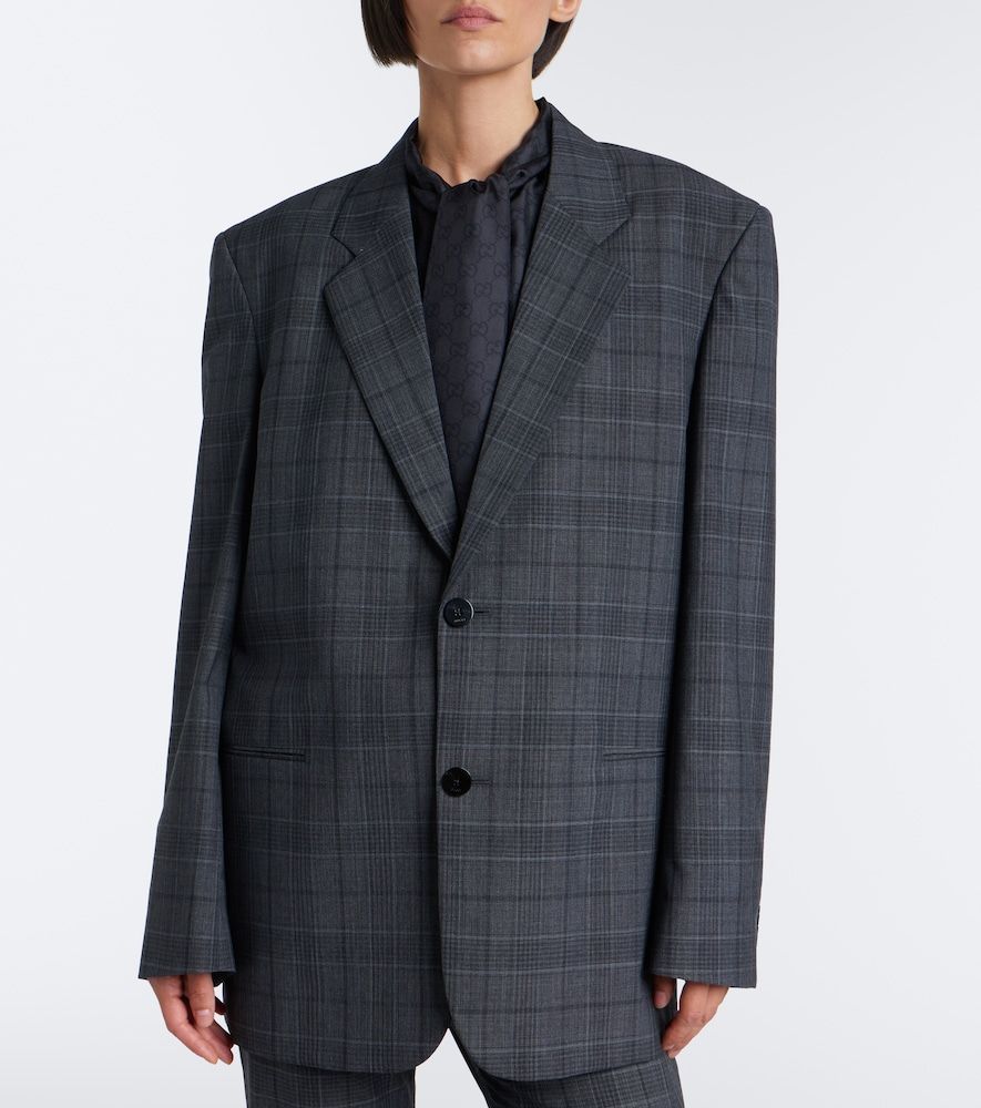 Gucci Oversized checked wool blazer - Gucci - Modalova