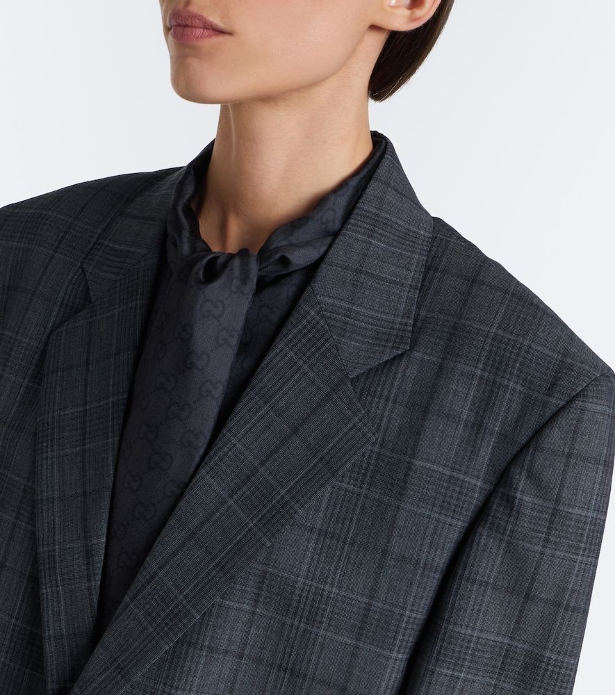 Gucci Oversized checked wool blazer - Gucci - Modalova