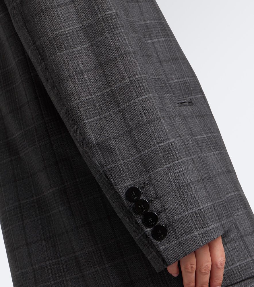 Gucci Oversized checked wool blazer - Gucci - Modalova