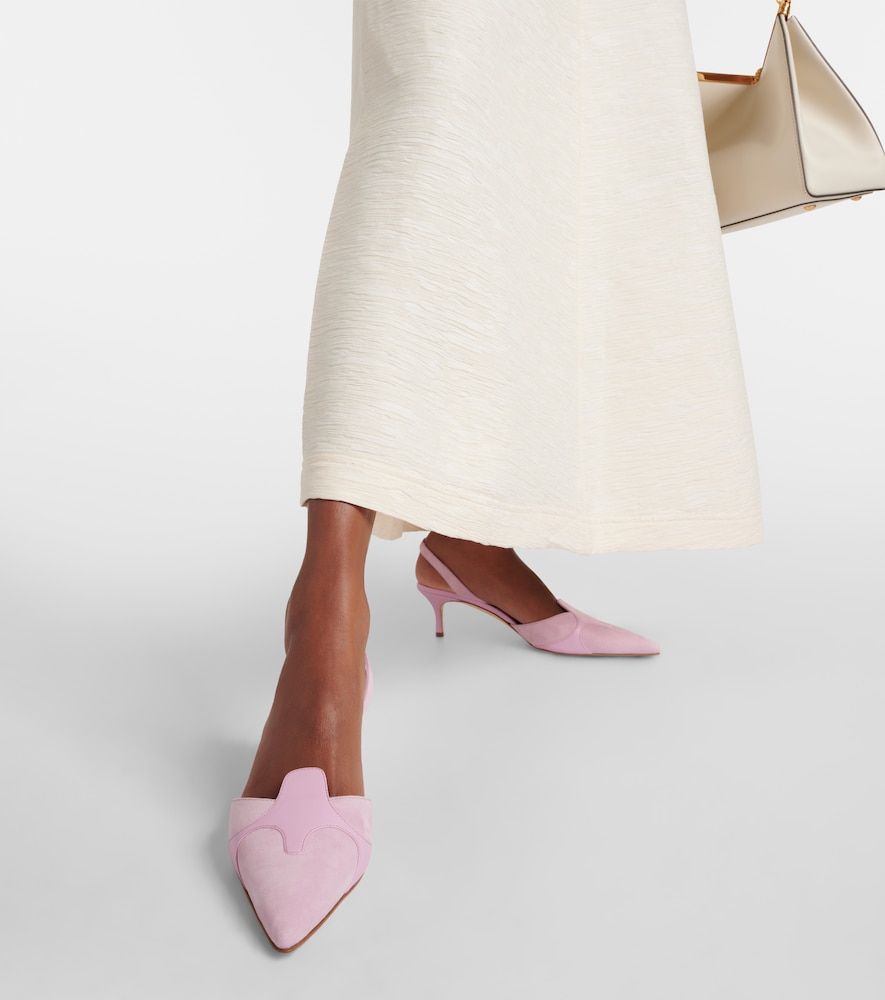 Slingback-Pumps Poligleto 50 aus Veloursleder - Manolo Blahnik - Modalova