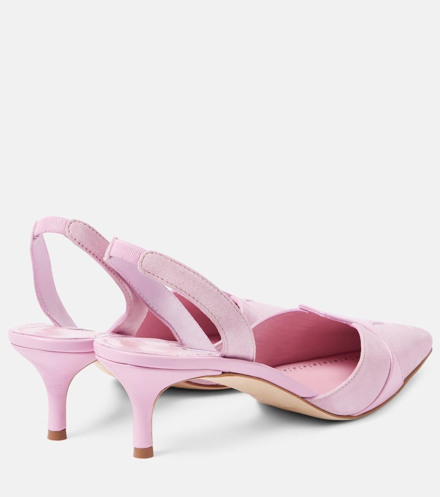 Slingback-Pumps Poligleto 50 aus Veloursleder - Manolo Blahnik - Modalova