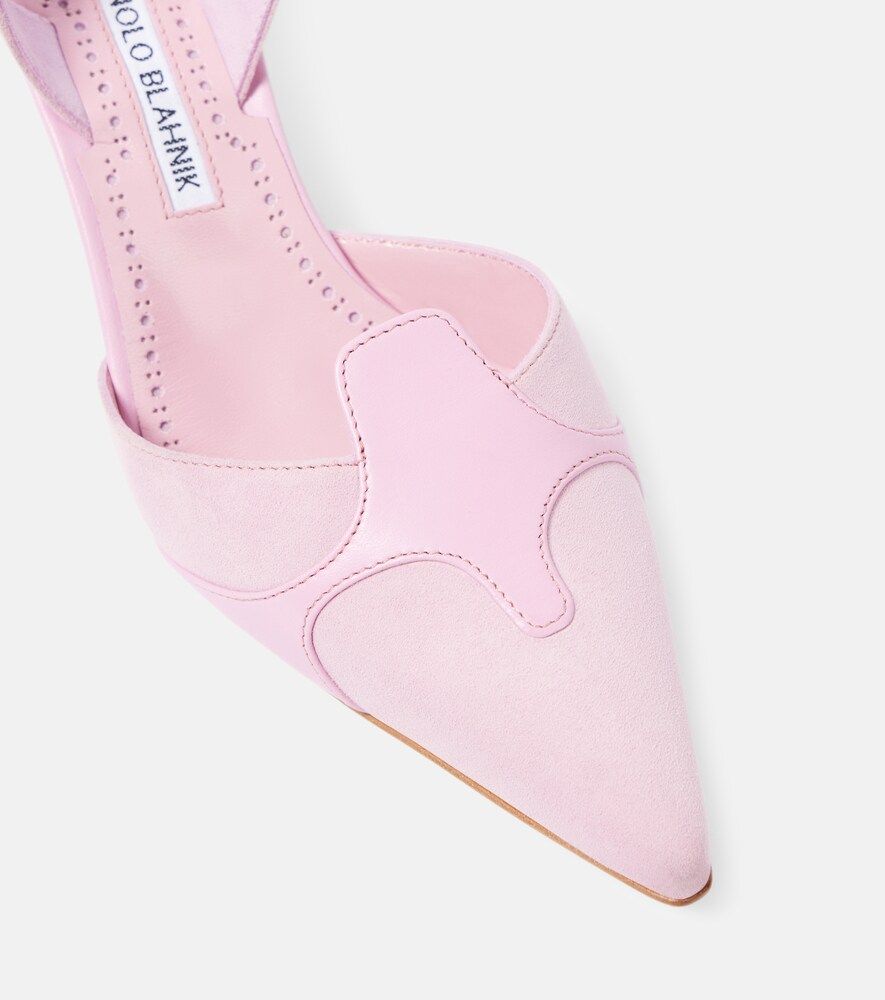 Slingback-Pumps Poligleto 50 aus Veloursleder - Manolo Blahnik - Modalova