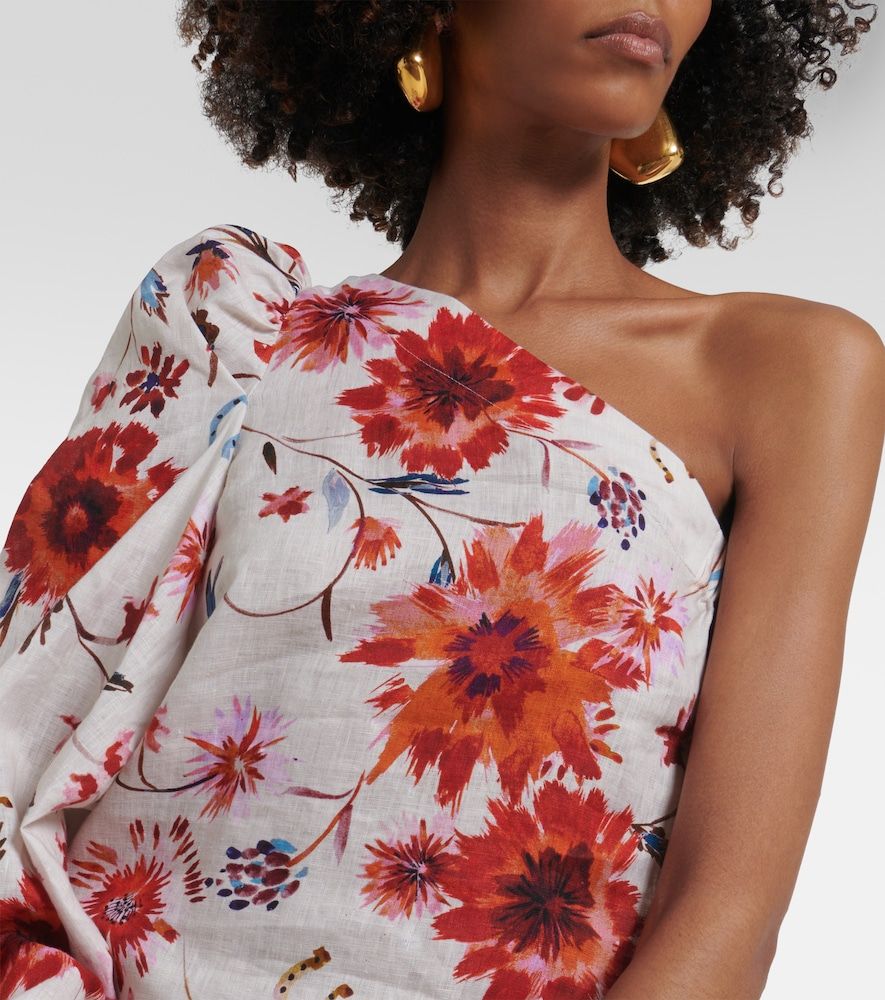 Floral Ease one-shoulder linen top - Dorothee Schumacher - Modalova