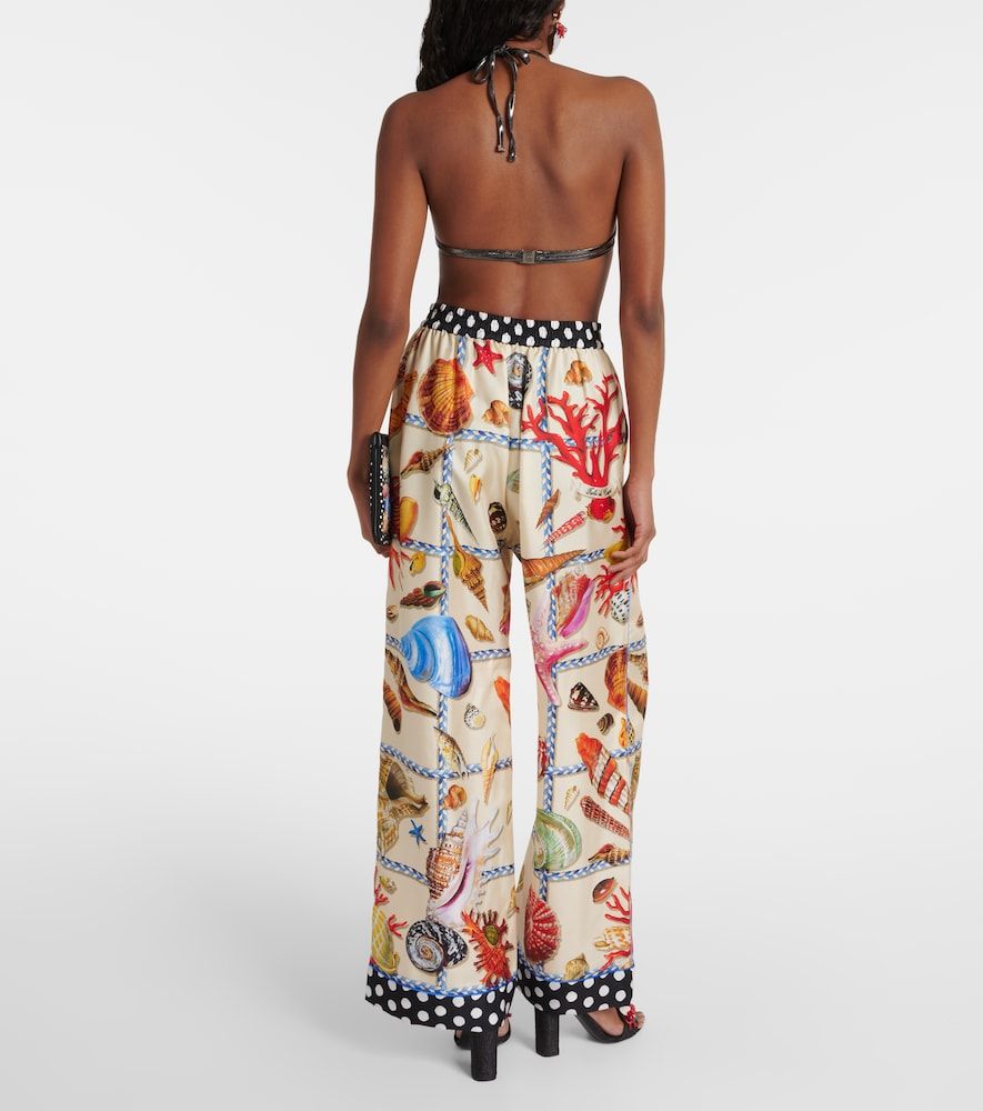 Pantaloni a palazzo Capri in seta - Dolce&Gabbana - Modalova