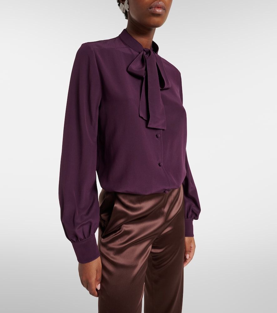 Tie-neck silk crepe de chine blouse - Valentino - Modalova