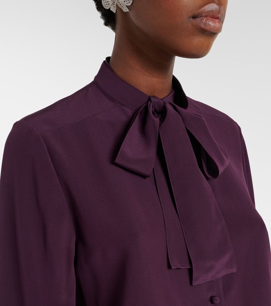 Tie-neck silk crepe de chine blouse - Valentino - Modalova