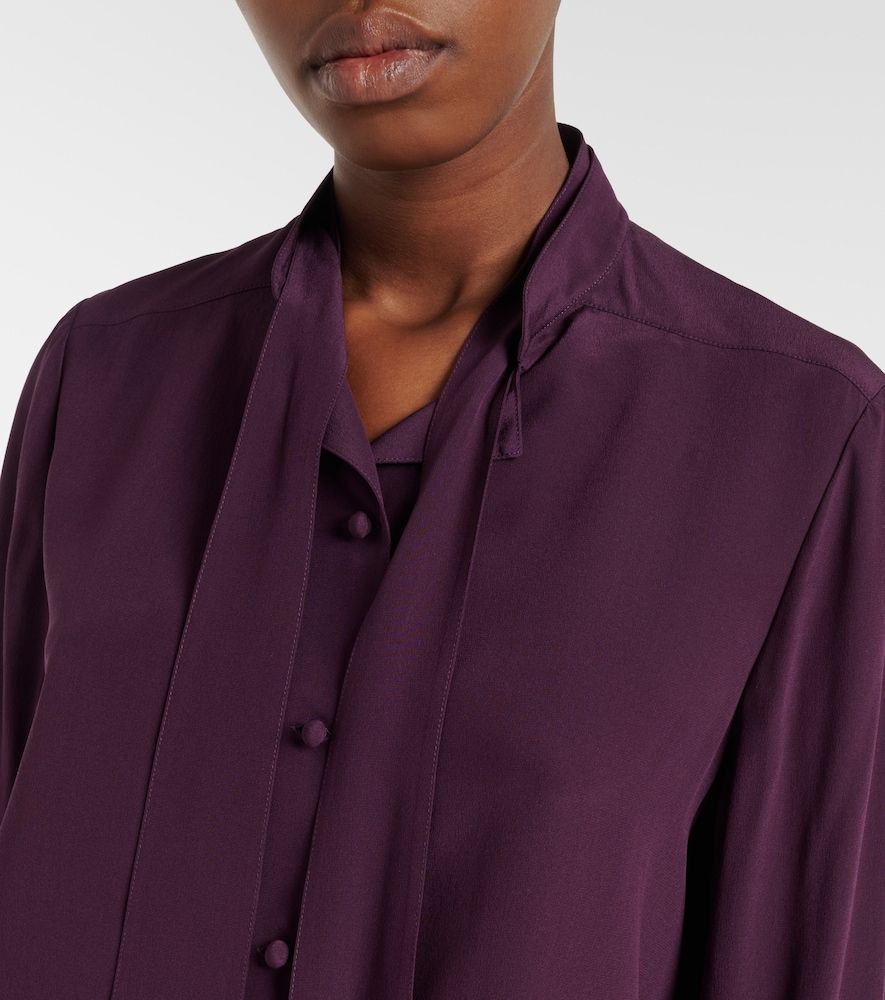 Tie-neck silk crepe de chine blouse - Valentino - Modalova