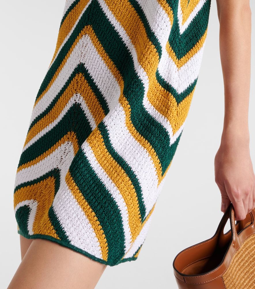 Vestido corto de algodón con chevron - Marni - Modalova
