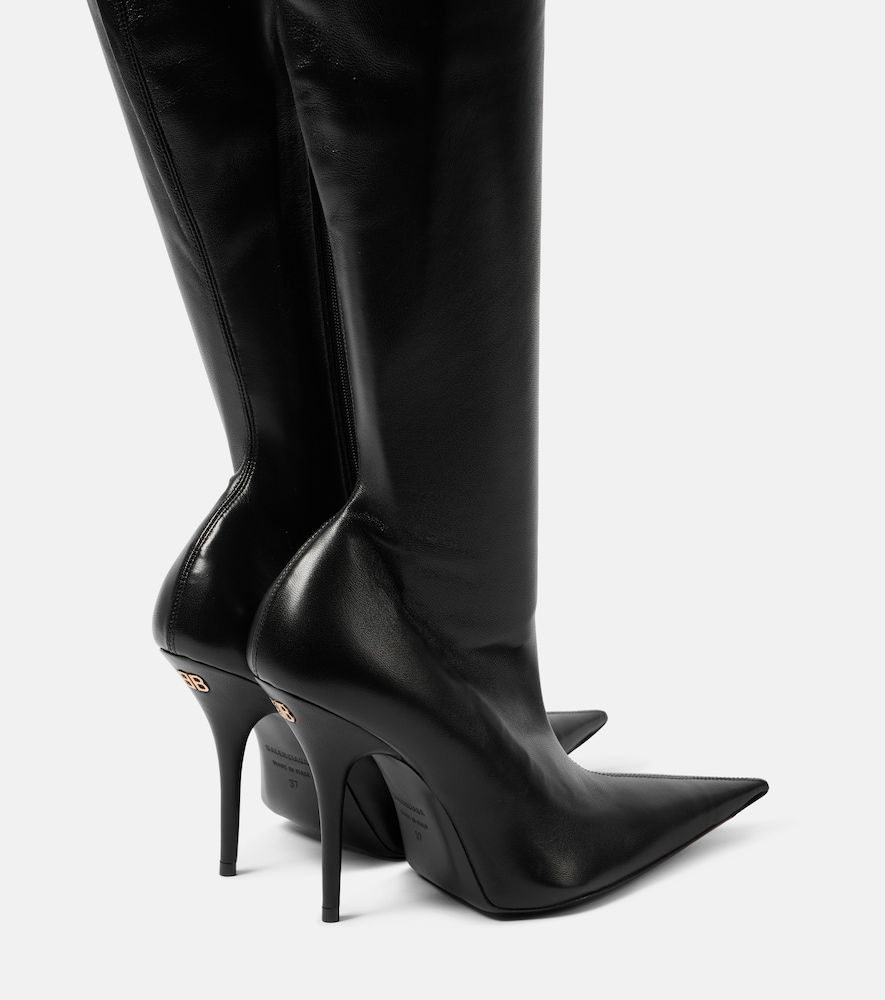 Overknee-Stiefel Avenue aus Leder - Balenciaga - Modalova