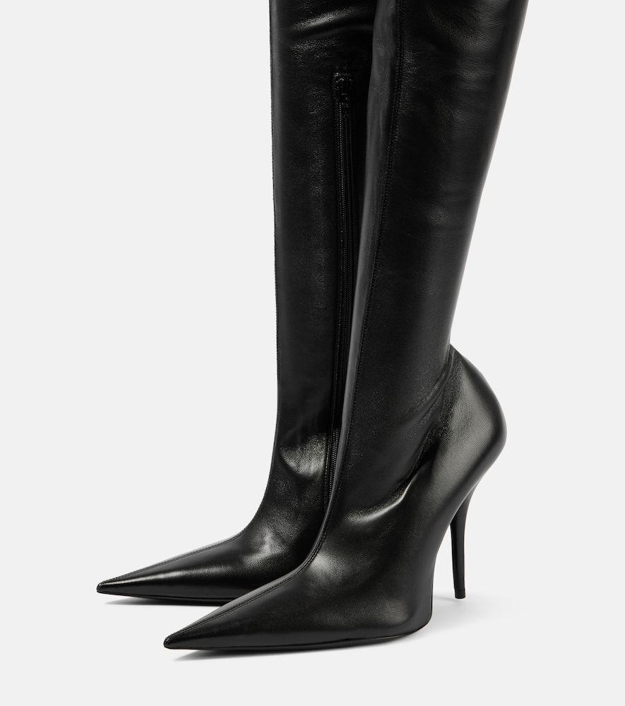 Overknee-Stiefel Avenue aus Leder - Balenciaga - Modalova