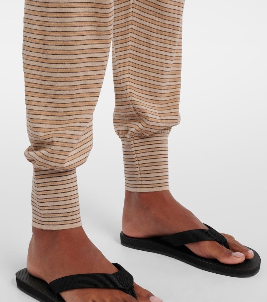 Pantalones Jearl de algodón y cachemir a rayas - The Row - Modalova
