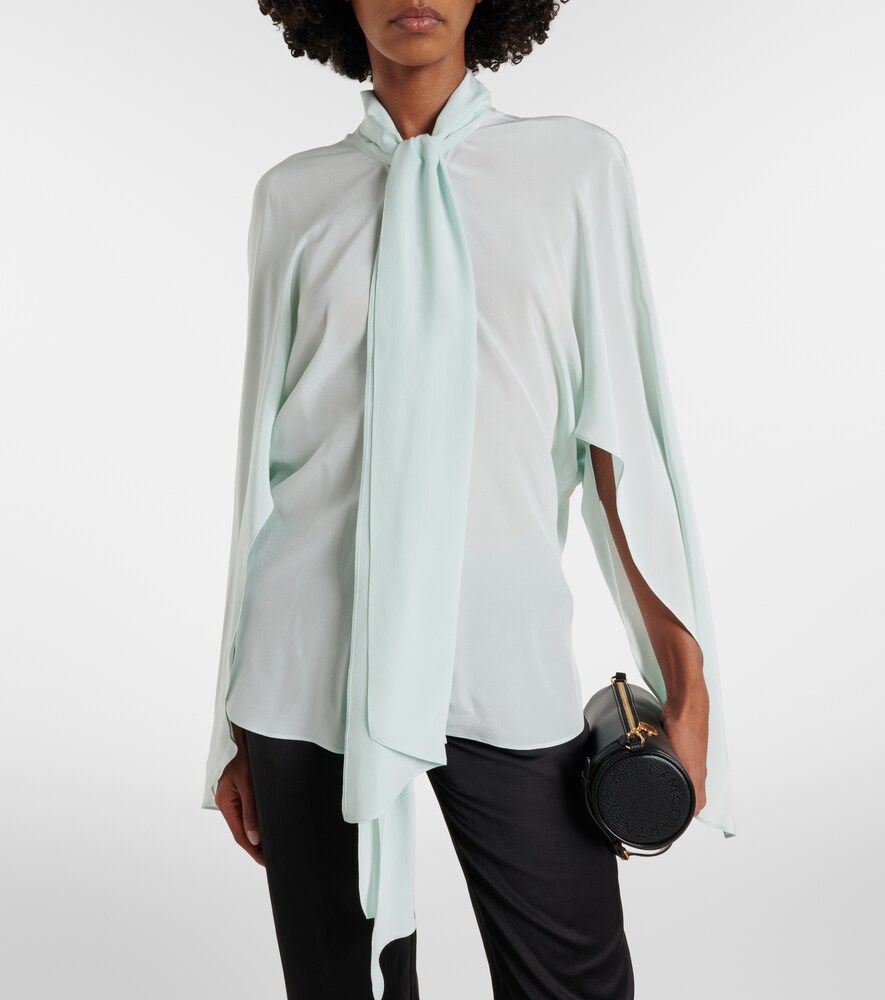 Tie-neck silk blouse - Stella McCartney - Modalova