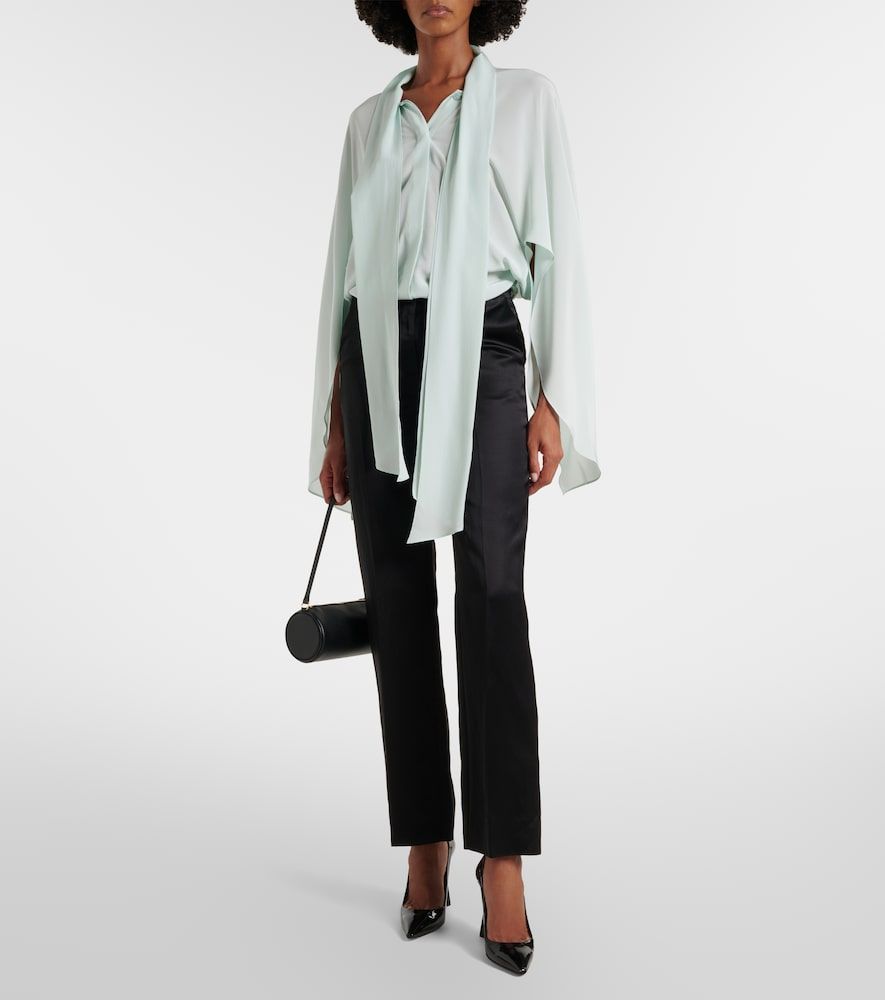 Tie-neck silk blouse - Stella McCartney - Modalova