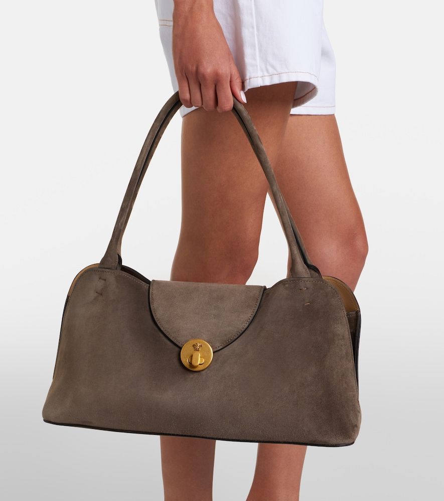 Borsa a spalla Vivian in suede - Versace - Modalova