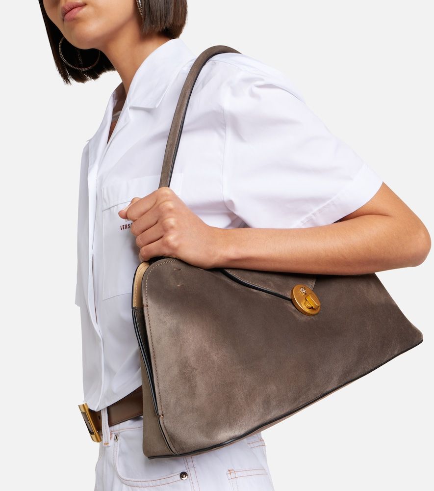 Borsa a spalla Vivian in suede - Versace - Modalova