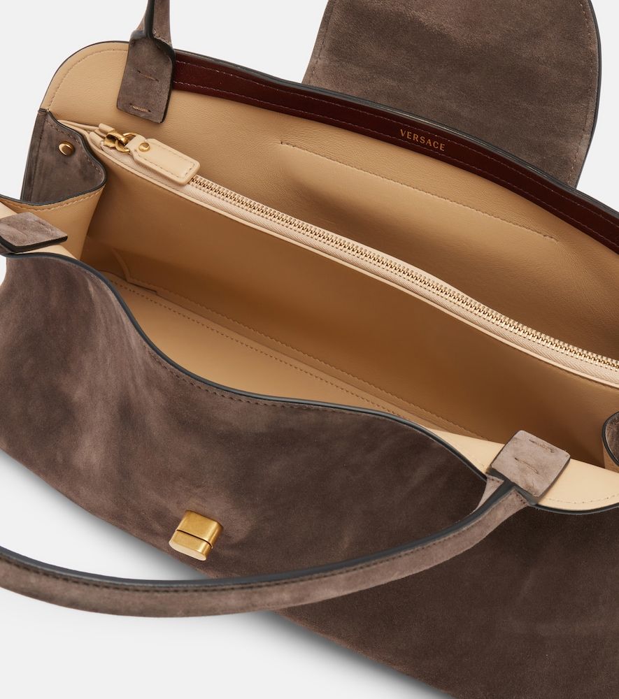 Borsa a spalla Vivian in suede - Versace - Modalova