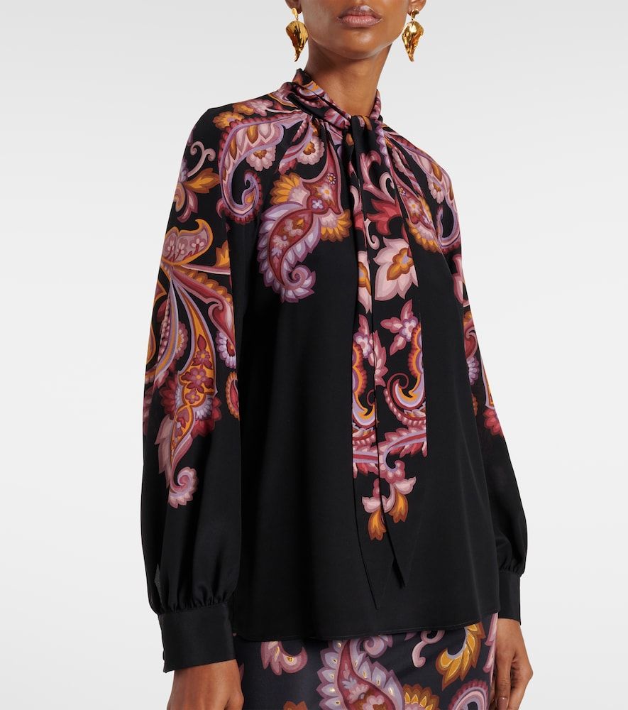 Etro Paisley tie-neck silk blouse - Etro - Modalova
