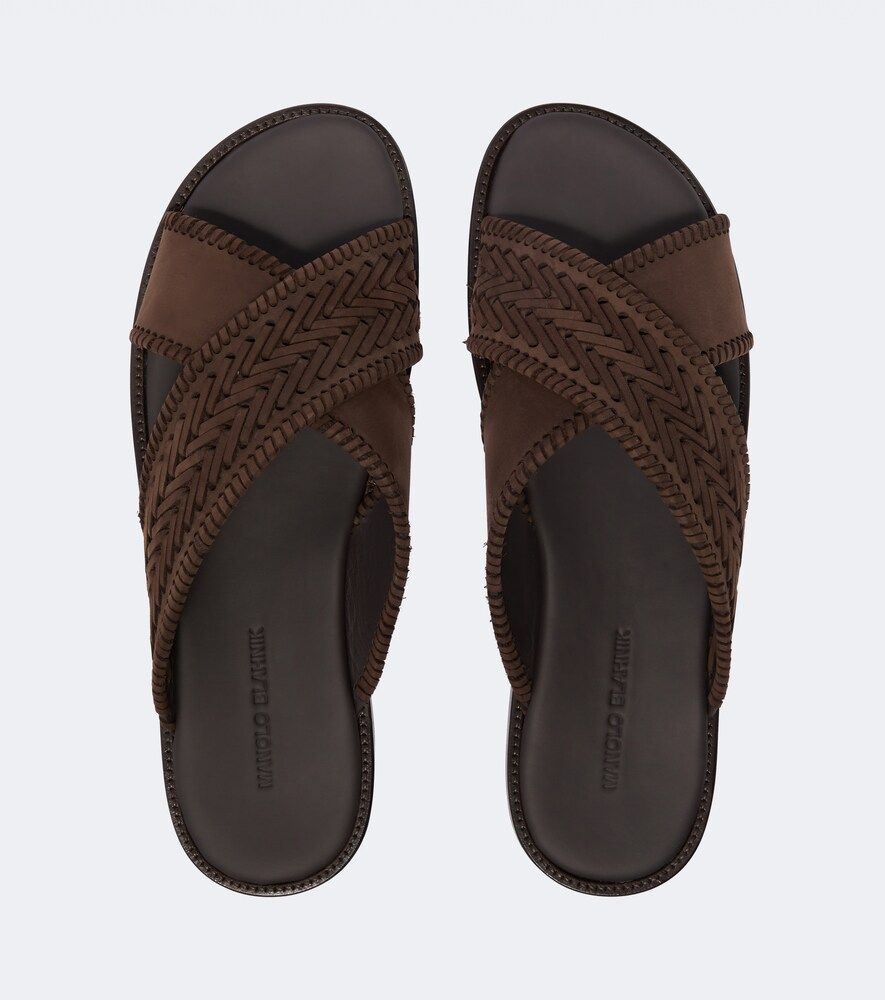 Sandalen Tex aus Leder - Manolo Blahnik - Modalova