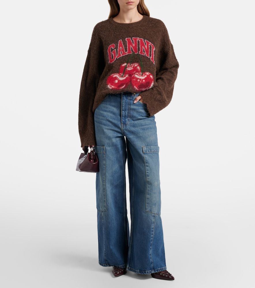 Ganni Mid-Rise Cargo-Jeans - Ganni - Modalova
