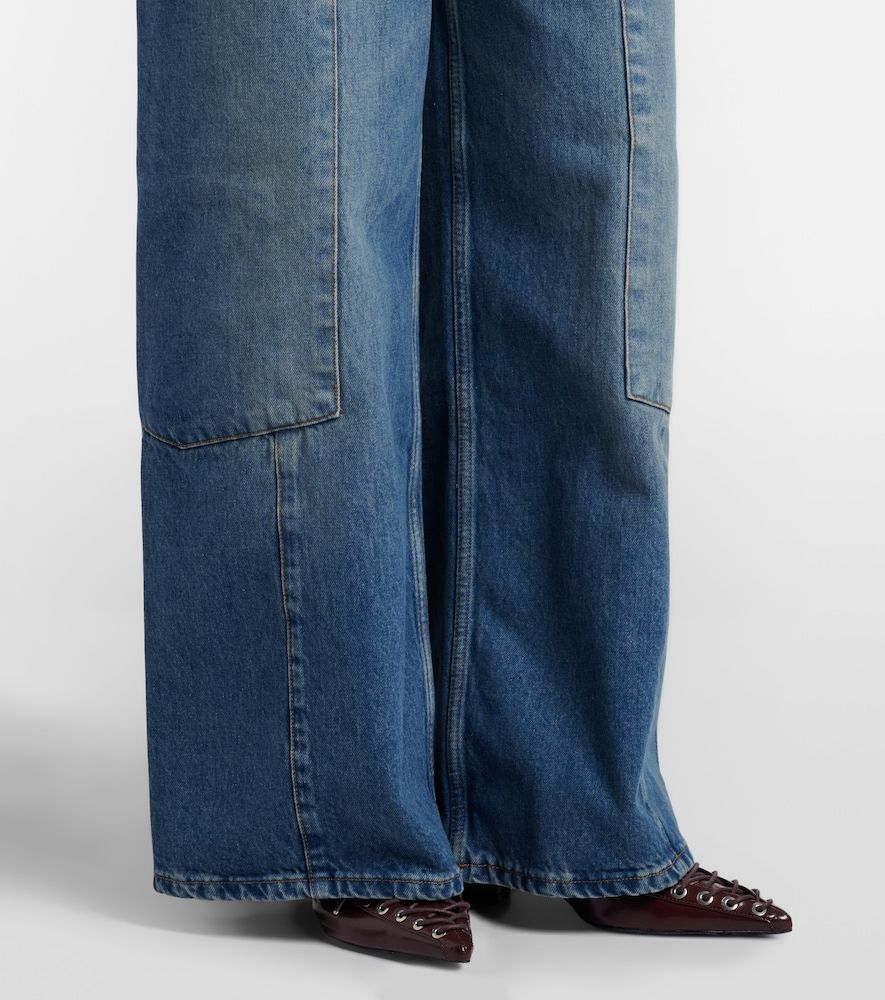 Ganni Jeans cargo a vita media - Ganni - Modalova