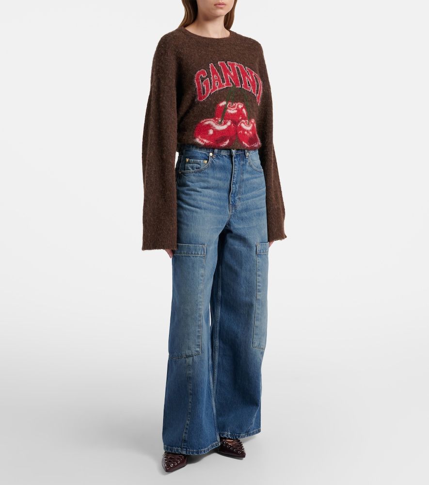 Ganni Mid-Rise Cargo-Jeans - Ganni - Modalova
