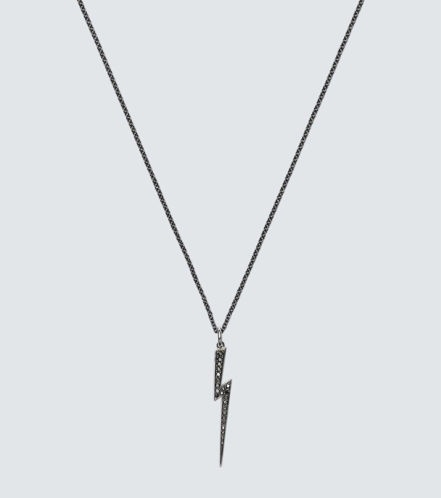 Collar Thunder de oro blanco de 18 ct (750/1000) con diamantes - Ileana Makri - Modalova