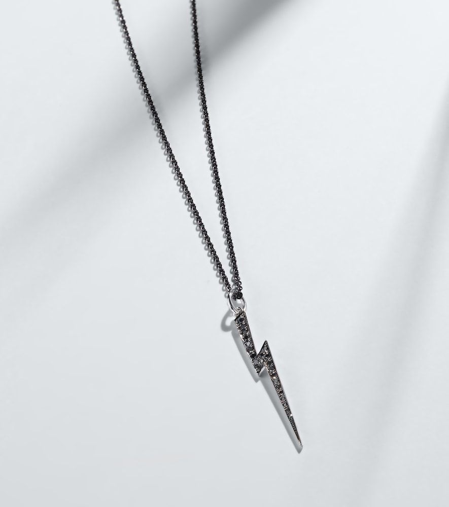 Collar Thunder de oro blanco de 18 ct (750/1000) con diamantes - Ileana Makri - Modalova