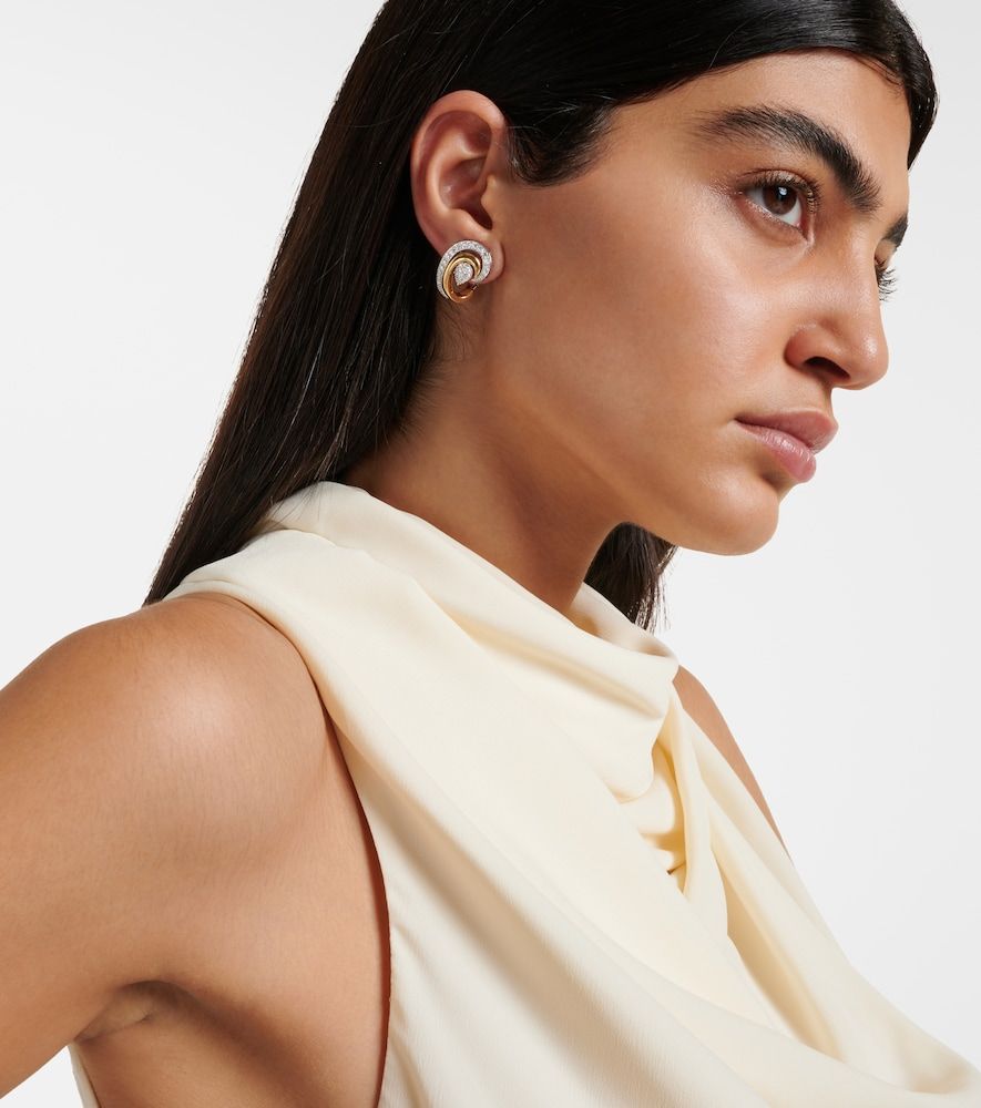 Orecchini Golden Strada in e bianco 18k con diamanti - Yeprem - Modalova